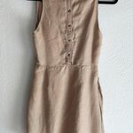 ASTR  Odette Wrap Sleeveless Linen and Tencel Dress Sz Small Khaki Photo 5