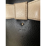 Kate Spade Bow Satchel Black Cream Handbag Top Handle Quiet Luxury Old Money Zip Photo 3