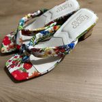 Franco Sarto Carmella Floral Knot Slide Sandals Heeled Square Toe - Size 7M Photo 7