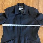 Sag Harbor 100% wool black zipper lined blazer jacket with front pocket-size 10 Photo 8