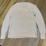 J Crew Marled Peach White Crew Neck Long Sleeve Sweater Womens Size XS Crew Orange Photo 5