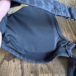 Aerie  Womens Black Ribbed Cut Out Ring One Piece Monokini Swim Suit Size Large Photo 5