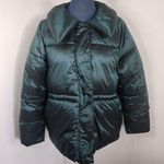 A New Day Dark Green Puffer Jacket Photo 0