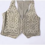John Paul Richard Vintage Beige Lace Vest – Boho Crochet Style, Size Large Photo 1