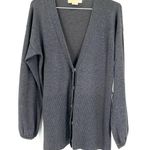 Michael Kors  Gray VNeck Snap Button Cardigan Photo 0
