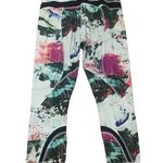 Lululemon size 8 Run inspire crop II leggings luxtreme white pink splatter mesh Photo 10
