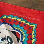 Disney Vintage 80s Mickey Mouse Walt Co. Red Bandana USA Photo 3