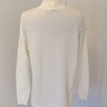 Alice + Olivia Ivory Linen Blend Choker Neck Sweater Photo 1