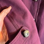 Rich Purple Structured Trench Coat with Military Design and Wide Lapel Size L Photo 5