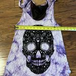 Midnight Hour Tie dye sparkle skull tank top Photo 8