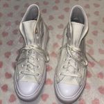 Converse embroidered platform white sneakers Size 7 Photo 3
