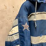 The Vintage Shop Vintage 90s Starter Dallas Cowboys Adult Blue Puffer Pullover Coat Jacket Large Photo 2