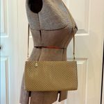 Whiting & Davis  beige mesh zip closure convertible crossbody bag Photo 1