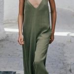 ZARA NWT  Bohemian Style Woven Linen Strap Jumpsuit Photo 4