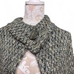 Vintage Carole Little Poncho Sweater Cardigan Knit Wool Fall Academia Layering Green Size L Photo 1