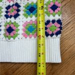 Design 365 | Chunky Rib Knit Sweater Vest Granny Square NWT Size XS Green Photo 10