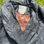 Vintage 1980s Venezia women’s lace leather jacket biker motorcycle 18/20 Black Photo 2