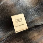 Rebecca Taylor  Blue Plaid Silk Long Sleeve Peplum Blouse Sheer Size 2 Photo 4