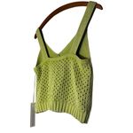 Young Fabulous and Broke NWT Lime Green Ribbed Knit Crochet Becca Sweater Tank Top Photo 3