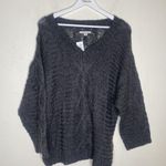American Eagle  Gray Wool Blend V Neckline Oversized Cozy Sweater Small Photo 1