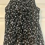Merona  Halter Black White Ruffle Blouse Small Photo 1