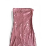 Hutch  Elena Strapless Sequin Column Maxi Dress Pink XXS Photo 6
