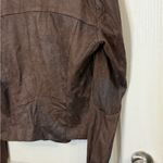 Blanc Noir Dark Brown Leather Jacket Size L Photo 6