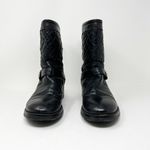 Aquatalia Women's Leva Genuine Leather Quilted Buckle Mid Calf Boots Shoes Black Photo 1