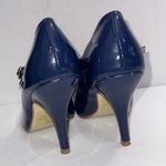 Journee Collection Old Money Business Casual Formal T Strap Stiletto Blue Pumps Photo 7