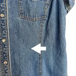 Tommy Hilfiger Vintage  Y2K Denim Mini Dress Pearl Button Front Western Size 14 Photo 13