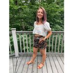 ATM Anthony Thomas Melillo Floral Satin Printed Black Combo Shorts size 6 Photo 10