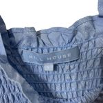 Hill House Ellie Nap Dress Women’s Large Light Blue Glitter Check Ruffle Sleeves Photo 7