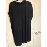 🤯4/$15 Zara Basic Black Button Down Shirt Dress Short‎ Sleeve Relaxed Fit M Size M Photo 4