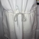 Andrew Marc Crew Neck Drawstring Cotton Blend Minidress Sweatshirt Dress M NWT Photo 4