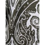 INC  Women's Blouse Top 3/4 Sleeve White Green Paisley Boho Hippie Size Medium Photo 6