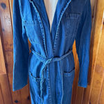 Universal Threads Universal Thread Denim‎ Coat Belted Long Sleeve Pockets Jacket Dress Size Small Photo 0