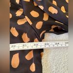 Anthropologie Mine Black Stroke Print Satin Top size L Photo 4