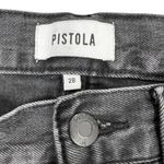 Pistola Alexa High Rise Slim Flare Jeans Sz 28 Black Split Hem Goth Grunge Emo Photo 5
