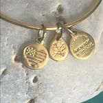 ALEX AND ANI September Birthstone Sapphire Crystal Charm Bangle Bracelet Photo 1