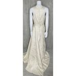 Windsor Nwt  glitter scroll floral gold and cream long dress prom formal dress 7 Photo 5