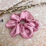 Jumbo Dusty Rose Satin Scrunchie Oversized Scrunchie Xxl Scrunchie Pink Photo 1