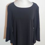 Liz Claiborne  Black Dress with Bell Sleeves Size 12 Classic Black Dress Photo 3