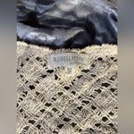 Rebellion Crochet Vest Embroidered Sunflowers & Button Front by Medium Photo 12