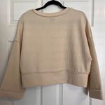 Urban Outfitters Beige Boxy V-Neck Photo 3