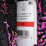 ECI NWT Black Multi Velvet Dress Photo 8