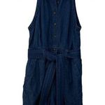 Banana Republic Dark Denim Tie Waist Belted Romper Short Set - 8 Photo 0