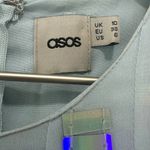 ASOS Silver Holographic Sleeveless Fit & Flare Party Dress Size 6 Photo 2