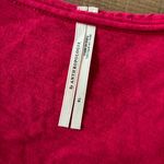 Anthropologie  dark pink ruffle long sleeve v-neck top Photo 4