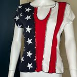 Tommy Hilfiger Red, White,and Blue Tee, Stars and Sequined Stripes Women’s XL. Photo 1