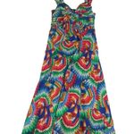 Farm Rio size large midi sun dress Chevron toucans Vibrant Zigzag Photo 1
